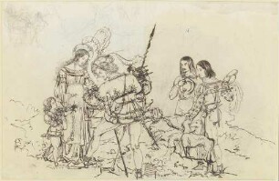 Das Rosenwunder der Heiligen Elisabeth von Thüringen mit einem Selbstbildnis Fohrs