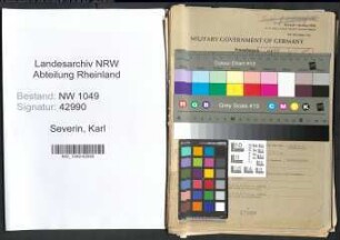 Entnazifizierung Karl Severin , geb. 26.05.1905 (Kaufmann)