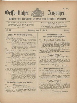1. April-30. Juni 1888 = No. 77-150