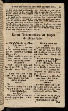 81-83, Kurzer Zusammenhang der ganzen christlichen Lehre.