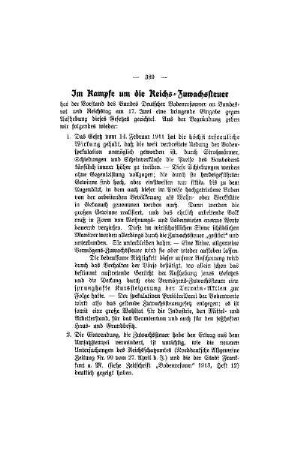 Im Kampfe um die Reichs-Zuwachssteuer