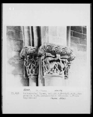 Kapitell von Nordosten: Fabeltiere