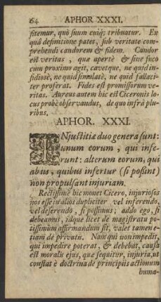 Aphor. XXXI.