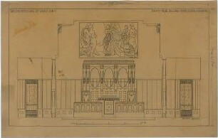 Billing, Hermann; St. Louis (Missouri, USA); Weltausstellung 1904, Raum Prof. Billing (Musikraum) - Wandabwicklung
