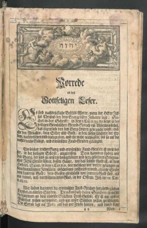 Vorrede an den Gottseligen Leser