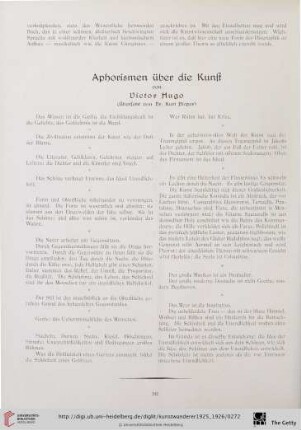 7/8: Aphorismen über die Kunst