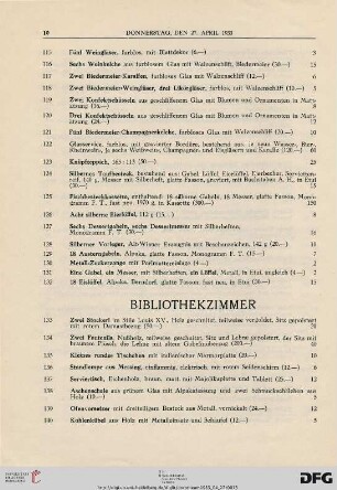 Bibliothekzimmer (Nr. 133-200)