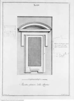 La Libreria Mediceo-Laurenziana., Tafel XIV: Finestra esteriore della Libreria