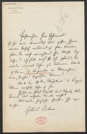 Brief an Ludwig Strecker <senior> : 1911
