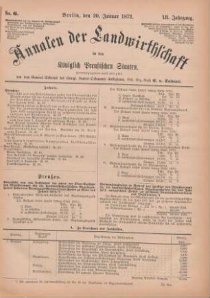 No. 6. Berlin, den 20. Januar 1872. XII. Jahrgang.