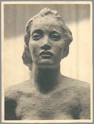 Heine-Denkmal für Düsseldorf, Entwurf III, Variante ohne Tuch, Detail, 1931/32, Gips