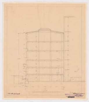 Fabrik Sigmund Goeritz AG, Chemnitz: 1. Bauabschnitt Nov./Dez. 1924, Schnitt 1:100
