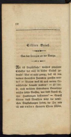 Eilfter Brief. Von der Vorigen an die Vorige.