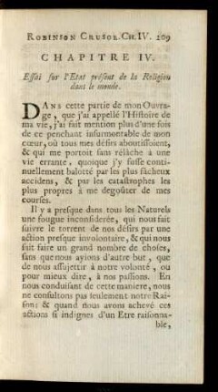 Essai sur l'Etat présent de la Religion dans le monde.