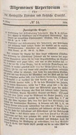 209-218 "Erklärung der Offenbarung Johannis" von A. Osiander ; "Schlüssel zur Offenbarung St. Johannis" von einem Kreuzritter