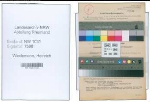 Entnazifizierung Heinrich Wiedemann , geb. 28.12.1905 (Forstrentmeister)