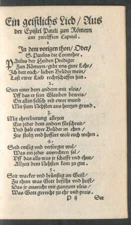 Ein geistlichs Lied ...