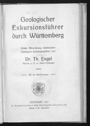 Geologischer Exkursionsführer durch Württemberg