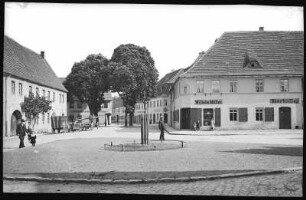 Belgern. Markt mit Mühlberger Straße