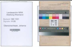 Entnazifizierung Johanna Oberschachtsiek , geb. 22.12.1909 ()