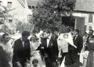 Hochzeit in Radibor : Gesellschaftliche Volkskultur - Sitten im Laufe des menschlichen Lebens - Hochzeit. Ort: Radwor / Radibor. Hochzeit.