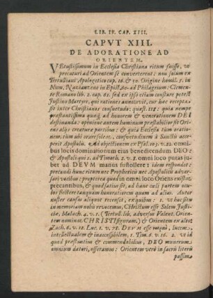Caput XIII. De Adoratione Ad Orientem.