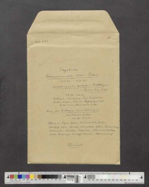 Band 10: Sommersemester 1892 - Leipzig (Student)