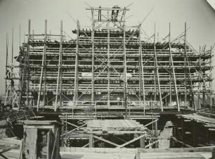 Dresden, Semperoper, Gerüst, 1953