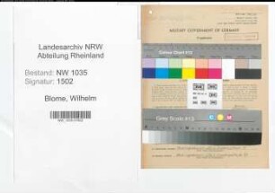 Entnazifizierung Wilhelm Blome , geb. 03.01.1896 (Ingenieur)