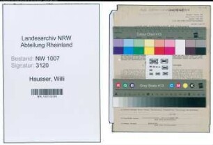 Entnazifizierung Willi Hausser , geb. 19.08.1898 (Betriebsinhaber)
