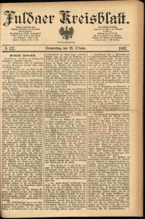 Ausgabe vom Donnerstag, den 28. Oktober 1897.