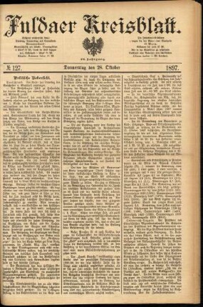 Ausgabe vom Donnerstag, den 28. Oktober 1897.