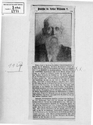 Proffesor Dr. Arthur Wichmann