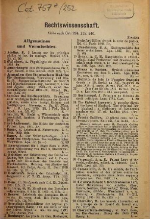 Antiquarischer Catalog von Adolf Geering in Basel. 252. [ca. 1897]