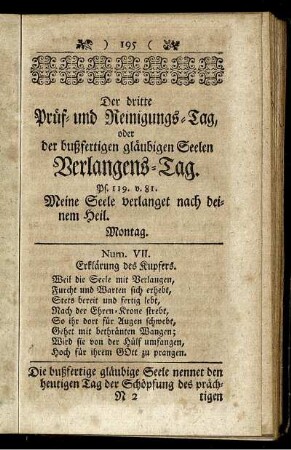 Der dritte Prüf- und Reinigungs-Tag, oder der bußfertigen gläubigen Seelen Verlangens-Tag.