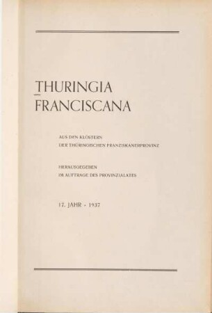 17: Thuringia Franciscana