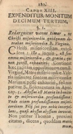 Caput XIII. Expenditur monitum decimum tertium.