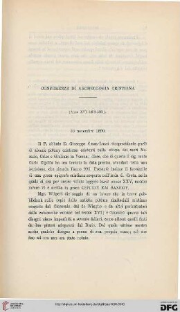5.Ser.2.1891: Conferenze di archeologia cristiana : (anno XVI 1890-1891)