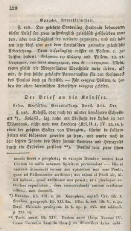 428-433 Der Brief an die Kolosser