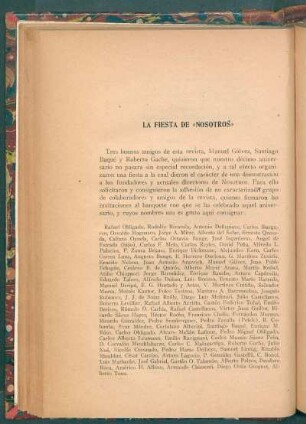 La fiesta de "Nosotros"