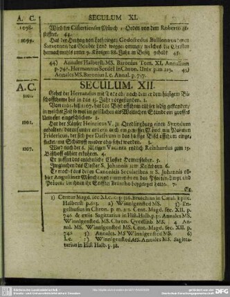 Seculum XII.