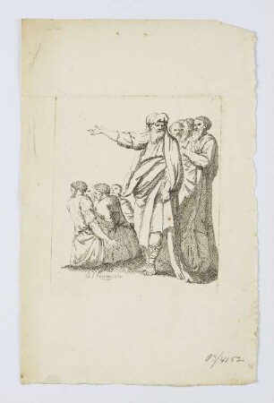 Männer in Gewändern, Blatt 7 der Folge "Recueil de figures et de groupes a l’eau-forte"