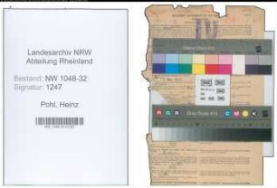 Entnazifizierung Heinz Pohl , geb. 09.06.1907 (Beamter)