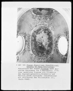 Vier weibliche Figuren als Allegorie der Sapientia Cognitio, Prudentia und Veritas