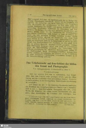 Das Urheberrecht auf dem Gebiete der bildenden Kunst und Photographie
