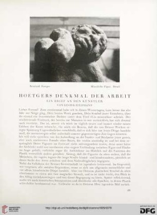21: Hoetgers Denkmal der Arbeit : ein Brief an den Künstler