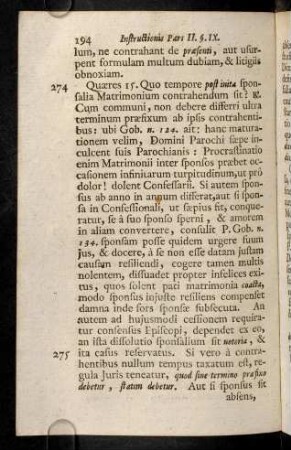 194-203, Quaeres 15. Quo tempore post inita sponsalia Matrimonium ...