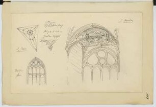 St. Nicolas, Troyes. St Jean, Troyes: Details (aus: Skizzen- und Fotoalbum 10)
