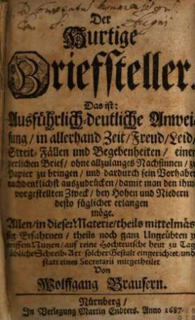 Der hurtige Briefsteller