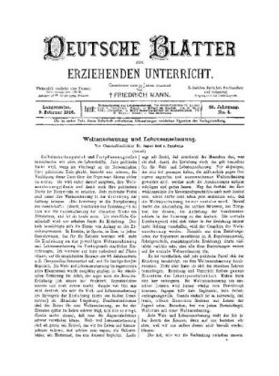 Weltanschauung und Lebensanschauung : (Schluß)